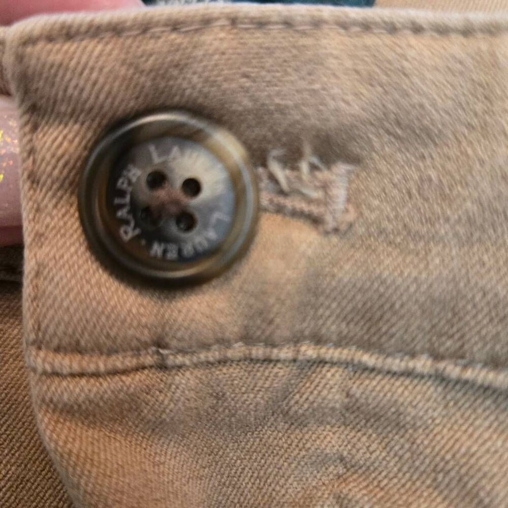 Lauren Ralph Lauren Adelle Tan Khaki Flat Front Chinos Pants 14 - Picture 7 of 8